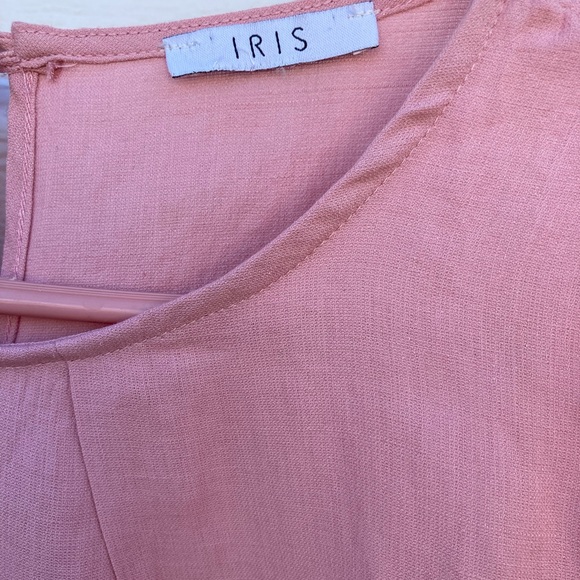 NWT Iris Small Pink Lace Sleeves Blouse - Picture 3 of 12